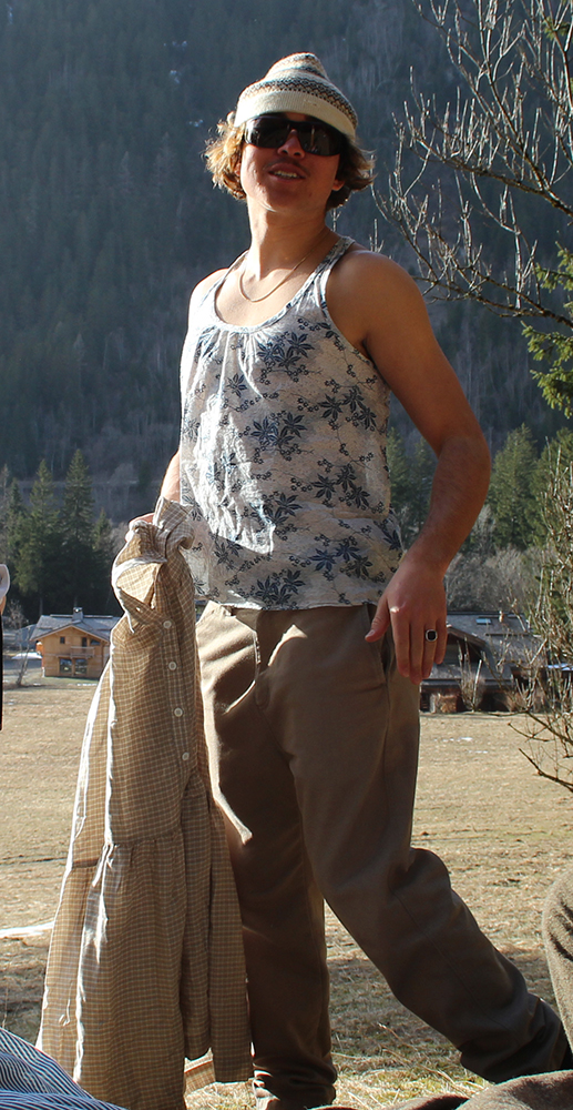 soft tank top with flowers