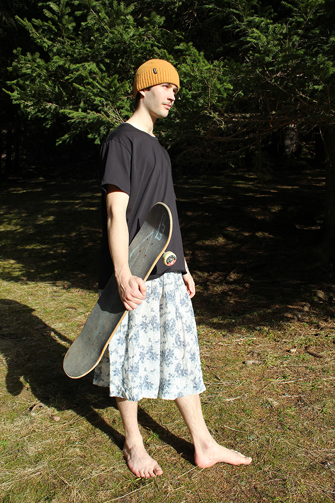 floral skirt with elastic waistband